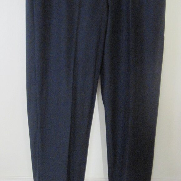 TALAZZI-Italy Big & Tall Men's Navy Blue-36 X 33.5 Wool Trousers-Super 120s Wool - Picture 1 of 7